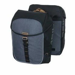 BASIL Dubbeltas Miles Zwart/grijs - 34 Liter