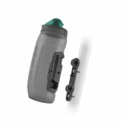 Fidlock Fles 590 Antibacterieel + Bike Base - Grijs/turquoise